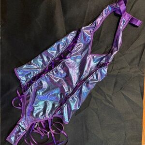 Purple Holographic bodysuit